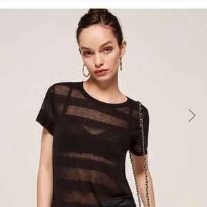 Reformation Striped Sheer T-Shirt